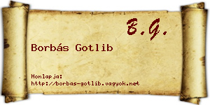 Borbás Gotlib névjegykártya